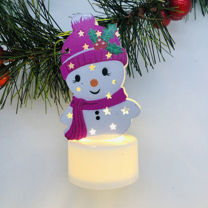 Lisslune | Electronic LED Christmas Candle Lamps - Set of 10 – Adorable Santa, Snowman & Tree Night Lights for Festive Home, Party, & Garden Décor