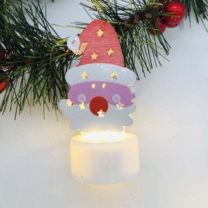 Lisslune | Electronic LED Christmas Candle Lamps - Set of 10 – Adorable Santa, Snowman & Tree Night Lights for Festive Home, Party, & Garden Décor