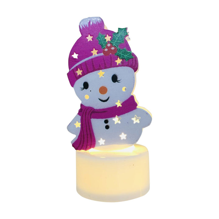 Lisslune | Electronic LED Christmas Candle Lamps - Set of 10 – Adorable Santa, Snowman & Tree Night Lights for Festive Home, Party, & Garden Décor