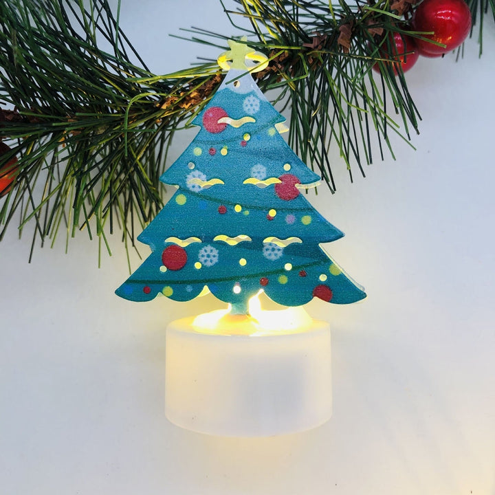 Lisslune | Electronic LED Christmas Candle Lamps - Set of 10 – Adorable Santa, Snowman & Tree Night Lights for Festive Home, Party, & Garden Décor