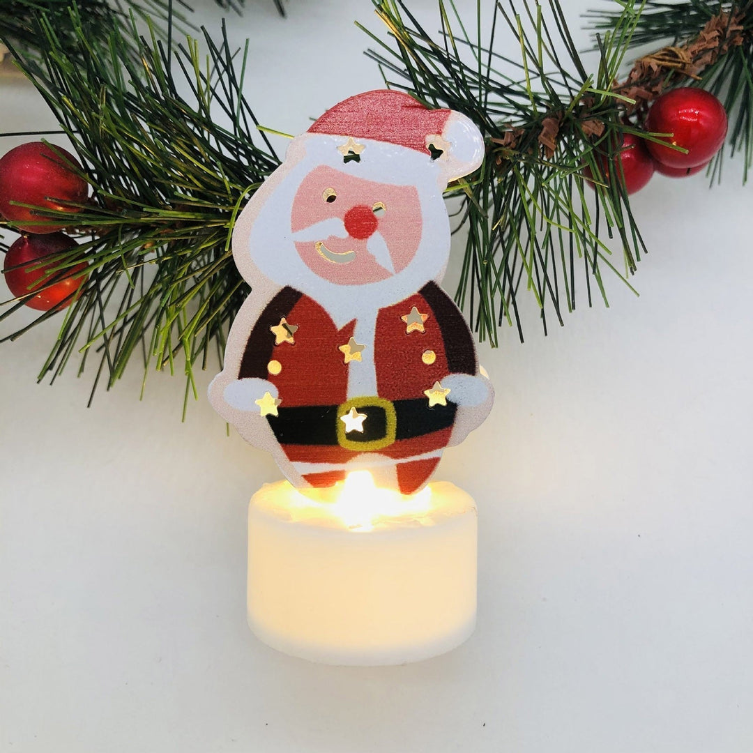 Lisslune | Electronic LED Christmas Candle Lamps - Set of 10 – Adorable Santa, Snowman & Tree Night Lights for Festive Home, Party, & Garden Décor