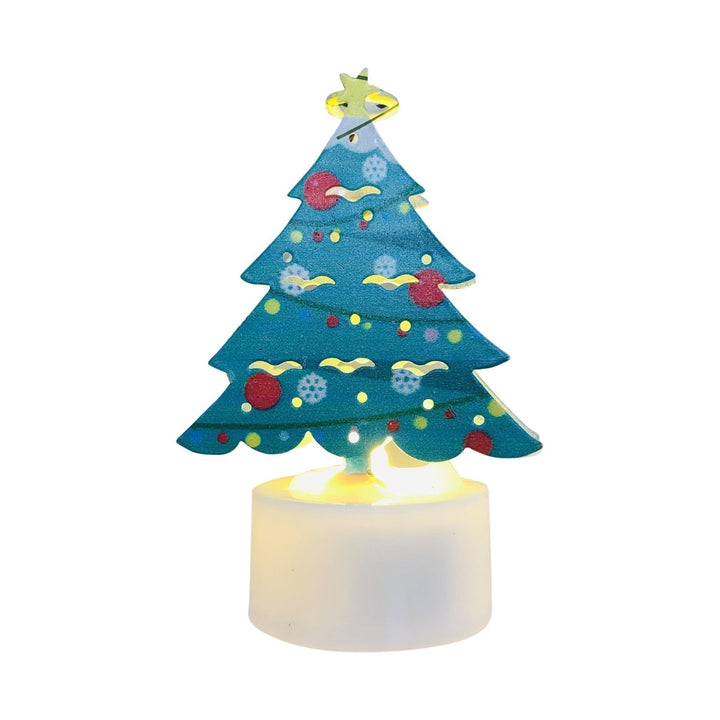 Lisslune | Electronic LED Christmas Candle Lamps - Set of 10 – Adorable Santa, Snowman & Tree Night Lights for Festive Home, Party, & Garden Décor