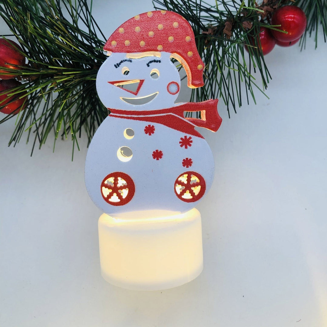 Lisslune | Electronic LED Christmas Candle Lamps - Set of 10 – Adorable Santa, Snowman & Tree Night Lights for Festive Home, Party, & Garden Décor