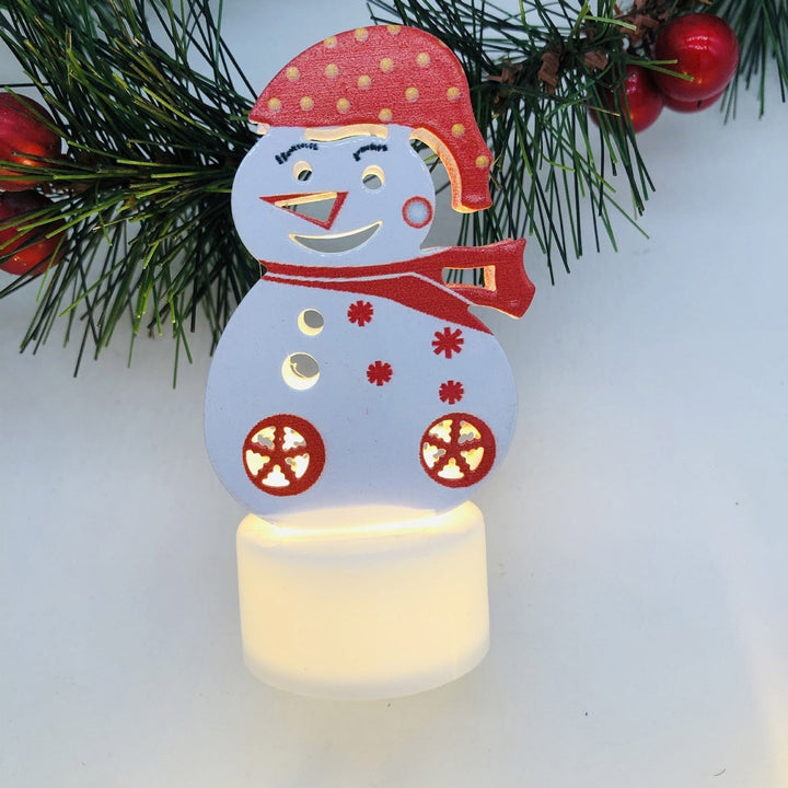 Lisslune | Electronic LED Christmas Candle Lamps - Set of 10 – Adorable Santa, Snowman & Tree Night Lights for Festive Home, Party, & Garden Décor