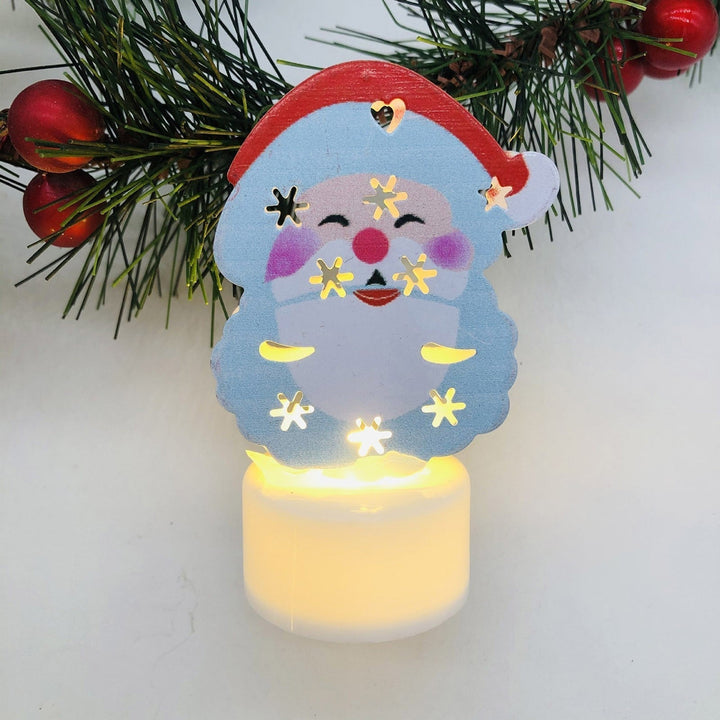 Lisslune | Electronic LED Christmas Candle Lamps - Set of 10 – Adorable Santa, Snowman & Tree Night Lights for Festive Home, Party, & Garden Décor