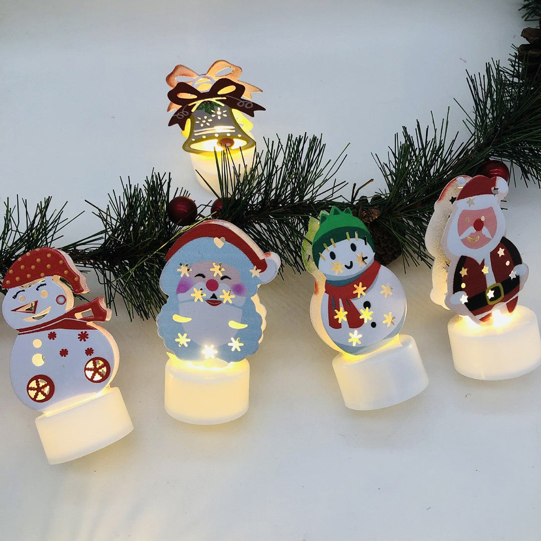 Lisslune | Electronic LED Christmas Candle Lamps - Set of 10 – Adorable Santa, Snowman & Tree Night Lights for Festive Home, Party, & Garden Décor