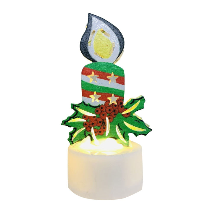 Lisslune | Electronic LED Christmas Candle Lamps - Set of 10 – Adorable Santa, Snowman & Tree Night Lights for Festive Home, Party, & Garden Décor