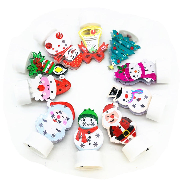 Lisslune | Electronic LED Christmas Candle Lamps - Set of 10 – Adorable Santa, Snowman & Tree Night Lights for Festive Home, Party, & Garden Décor