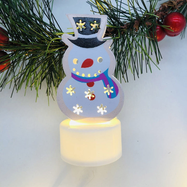 Lisslune | Electronic LED Christmas Candle Lamps - Set of 10 – Adorable Santa, Snowman & Tree Night Lights for Festive Home, Party, & Garden Décor