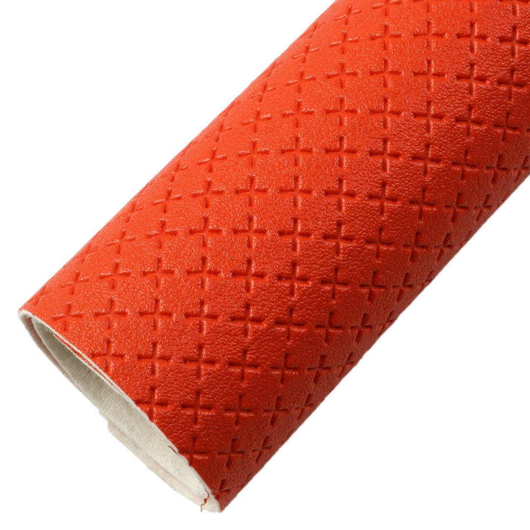Lisslune | Elegant Artisan Cross-Pattern Synthetic Leather Leaf for Creative Projects