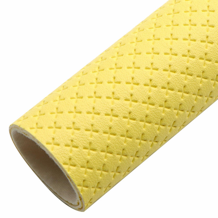 Lisslune | Elegant Artisan Cross-Pattern Synthetic Leather Leaf for Creative Projects