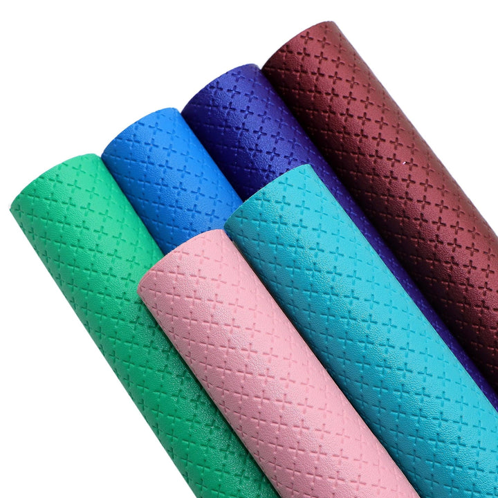 Lisslune | Elegant Artisan Cross-Pattern Synthetic Leather Leaf for Creative Projects