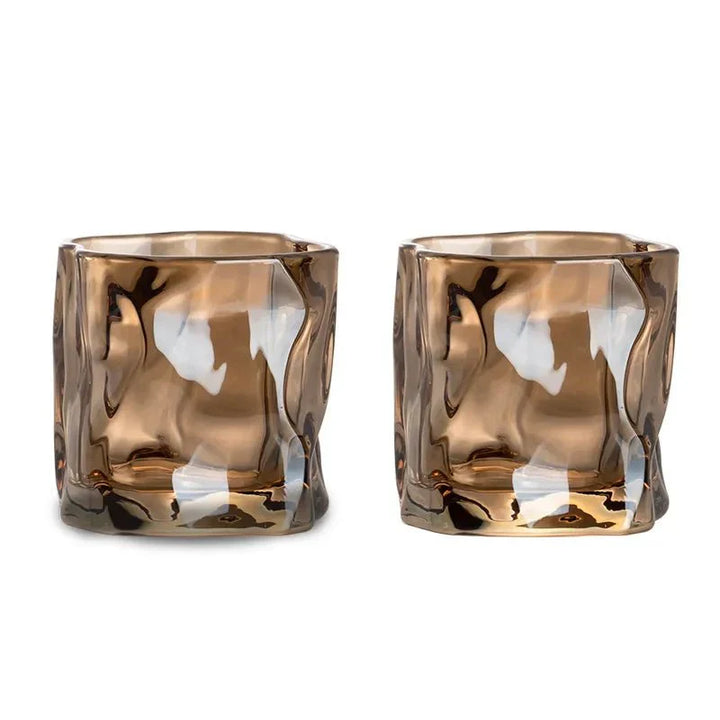 Lisslune | Elegant Glacier Ripple Whisky Glass