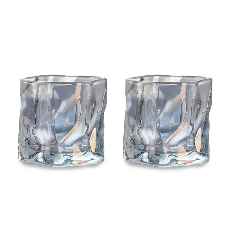 Lisslune | Elegant Glacier Ripple Whisky Glass