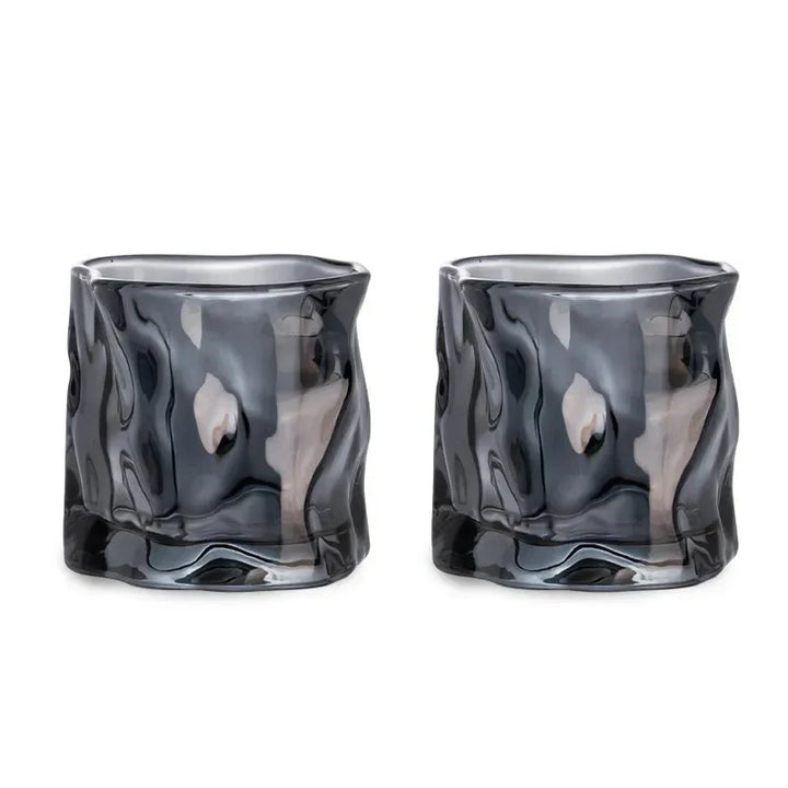 Lisslune | Elegant Glacier Ripple Whisky Glass