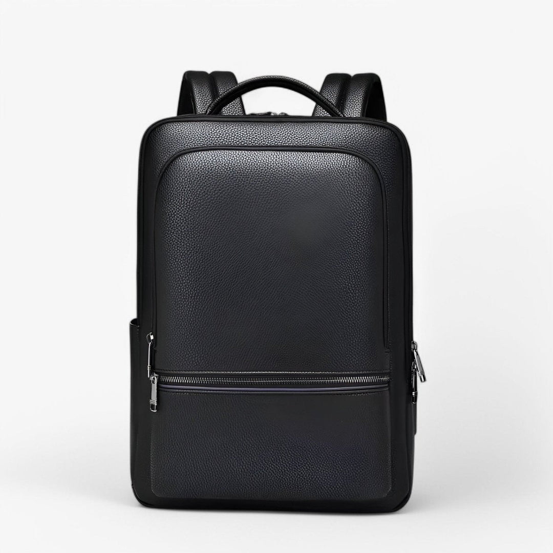 Lisslune | EXECUTREK – Elegant Leather Laptop Backpack with USB Port