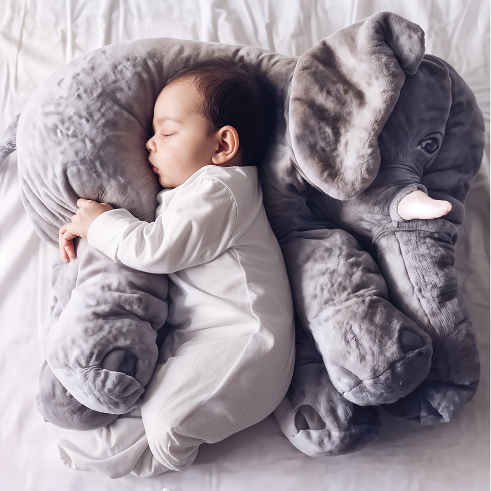 Lisslune | ELEFANTO – Cuddle cushion elephant made of plush, soft & shape-stable in 2 sizes