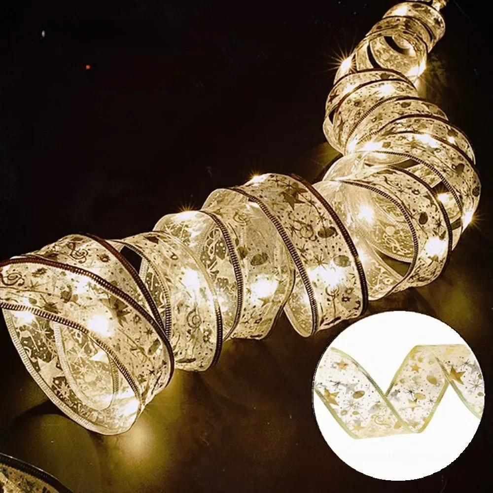 Lisslune | Enchanting Ribbon Fairy Lights – Christmas Tree Ornaments & Home Décor for a Magical New Year’s Celebration!