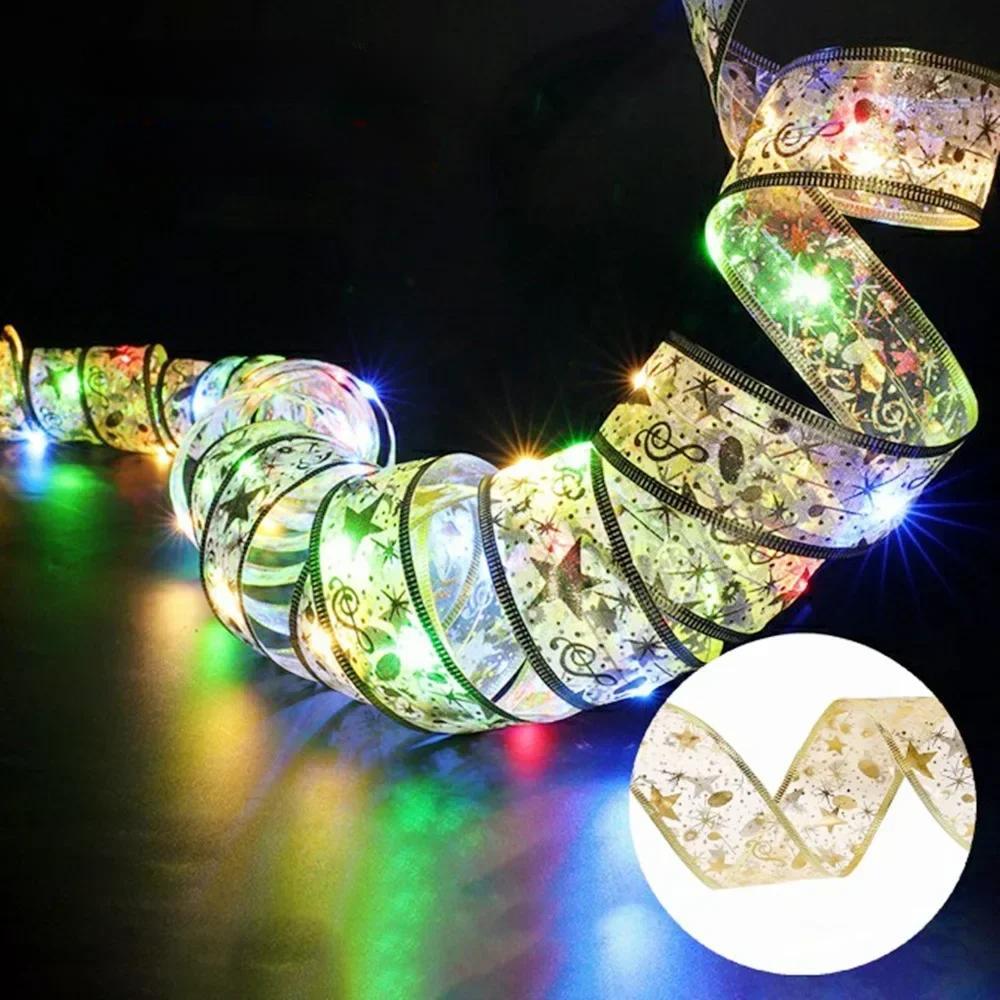 Lisslune | Enchanting Ribbon Fairy Lights – Christmas Tree Ornaments & Home Décor for a Magical New Year’s Celebration!