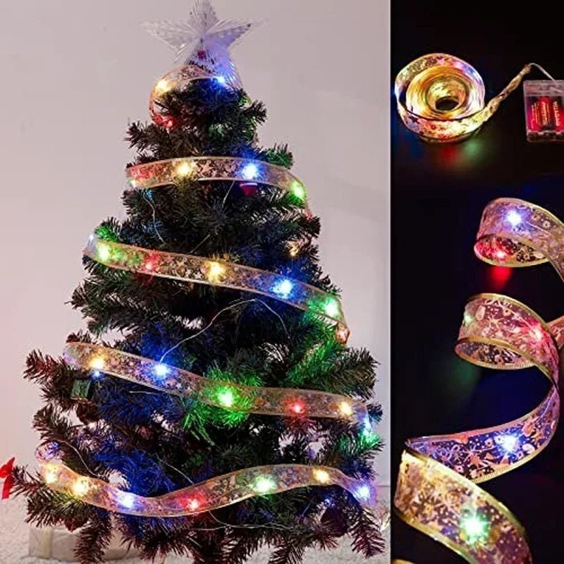 Lisslune | Enchanting Ribbon Fairy Lights – Christmas Tree Ornaments & Home Décor for a Magical New Year’s Celebration!