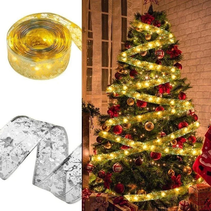 Lisslune | Enchanting Ribbon Fairy Lights – Christmas Tree Ornaments & Home Décor for a Magical New Year’s Celebration!