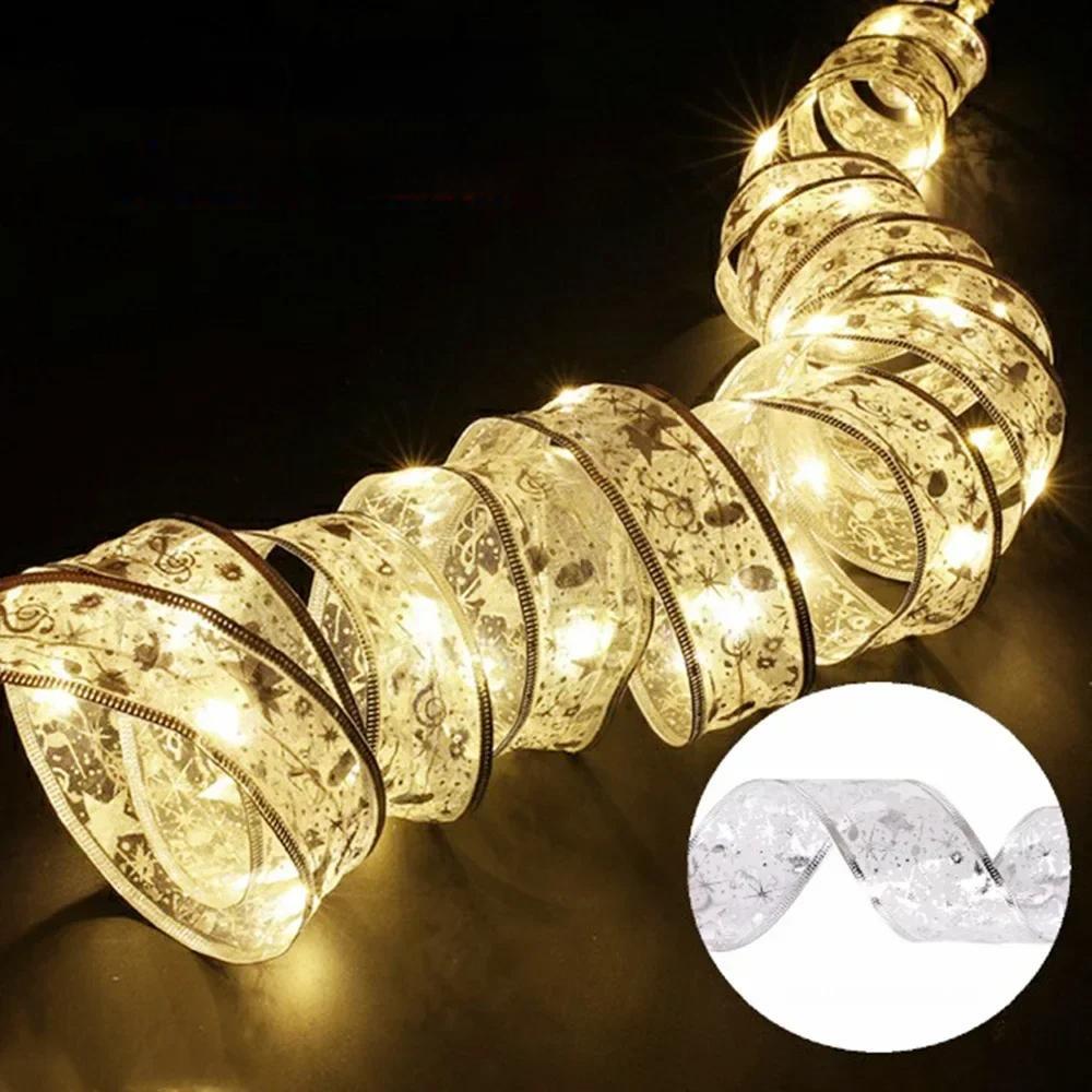 Lisslune | Enchanting Ribbon Fairy Lights – Christmas Tree Ornaments & Home Décor for a Magical New Year’s Celebration!