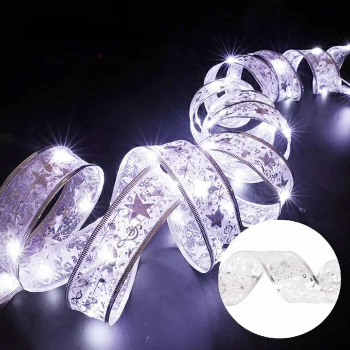 Lisslune | Enchanting Ribbon Fairy Lights – Christmas Tree Ornaments & Home Décor for a Magical New Year’s Celebration!