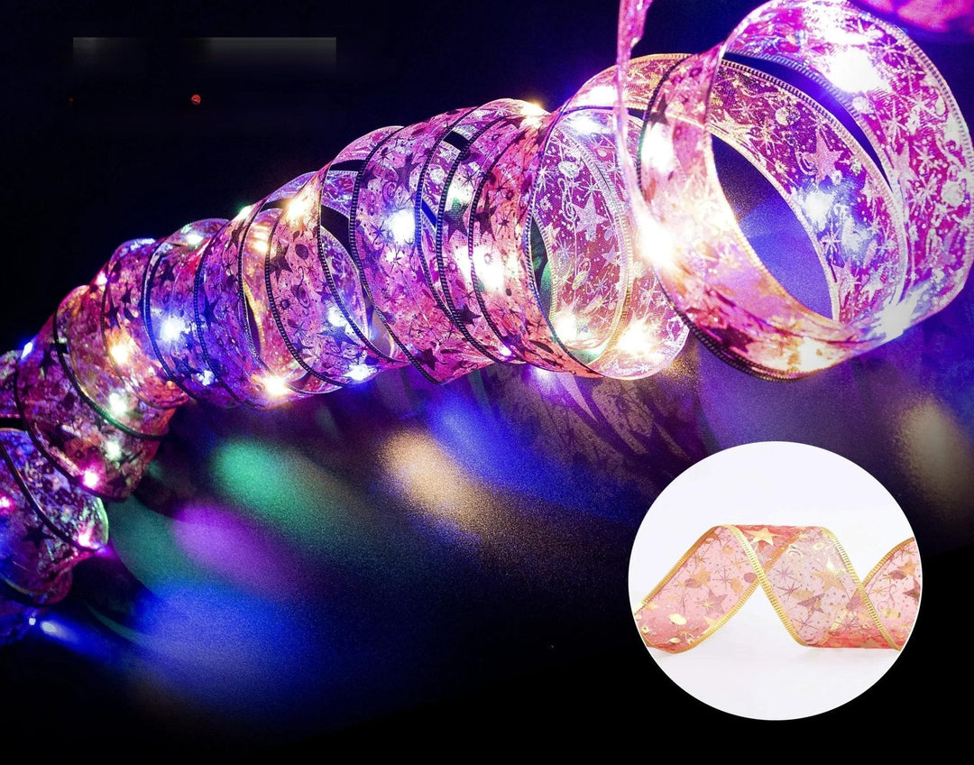 Lisslune | Enchanting Ribbon Fairy Lights – Christmas Tree Ornaments & Home Décor for a Magical New Year’s Celebration!