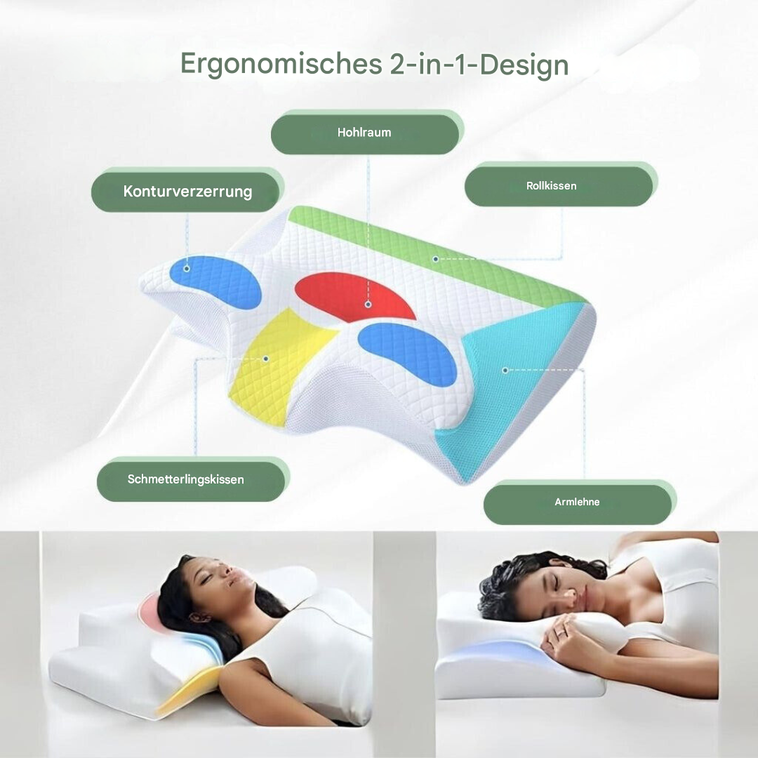 Lisslune | RelaxNeck Ergonomic Memory Foam Pillow – Support for Neck and Back