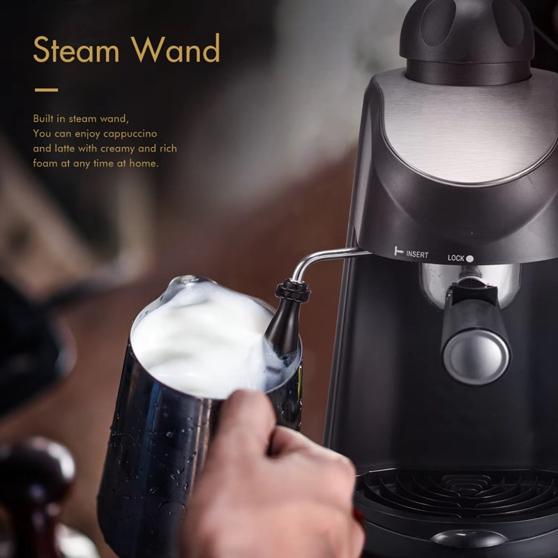 Lisslune | 3.5 Bar Espresso Machine with Built-In Steam Wand
