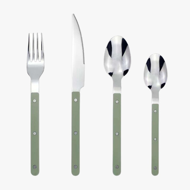 Lisslune | ETERNISERVE – 24-Piece Engraved Stainless Steel Cutlery Set for 6