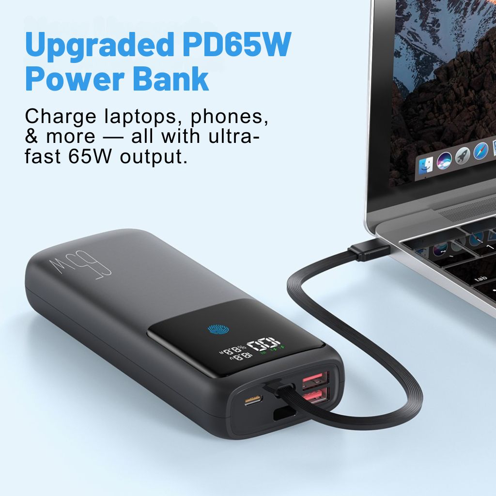 Lisslune | VoltMate Pro 65W – Smart Multicharge Powerbank with Touch Display