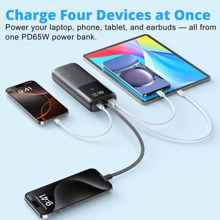 Lisslune | VoltMate Pro 65W – Smart Multicharge Powerbank with Touch Display
