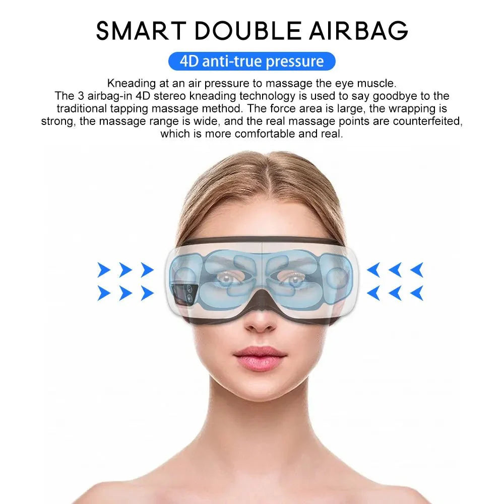 Lisslune | Eyeglow Smart 6D – Eye Massager with Heat, Vibration & Bluetooth for Screen-Weary Eyes