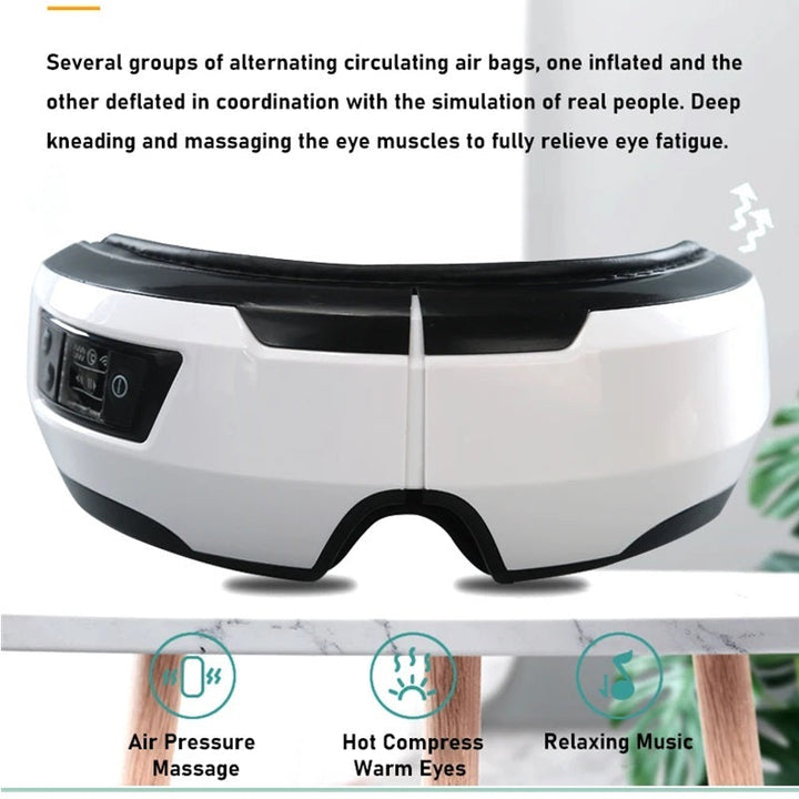 Lisslune | Portable Eye Massager with Soothing Heat, Vibration, and Bluetooth Music