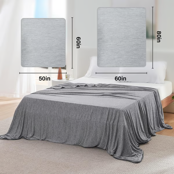 Lisslune | The Cold Blanket – Lightweight Summer Throw That Keeps You Cool, Dry & Rested All Night | Best Blanket for Hot Sleepers & Night Sweats