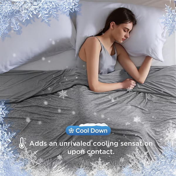 Lisslune | The Cold Blanket – Lightweight Summer Throw That Keeps You Cool, Dry & Rested All Night | Best Blanket for Hot Sleepers & Night Sweats