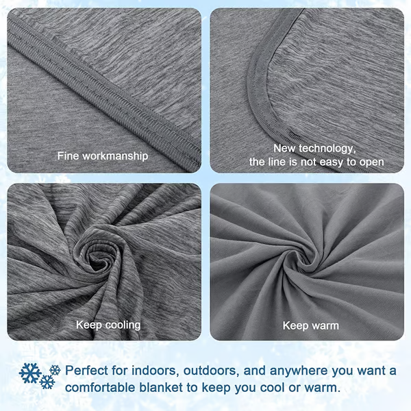 Lisslune | The Cold Blanket – Lightweight Summer Throw That Keeps You Cool, Dry & Rested All Night | Best Blanket for Hot Sleepers & Night Sweats