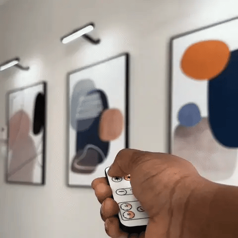Lisslune | ArtGlow Wireless LED Picture Light – Rechargeable Wall Lamp with Remote & Adjustable Dimming