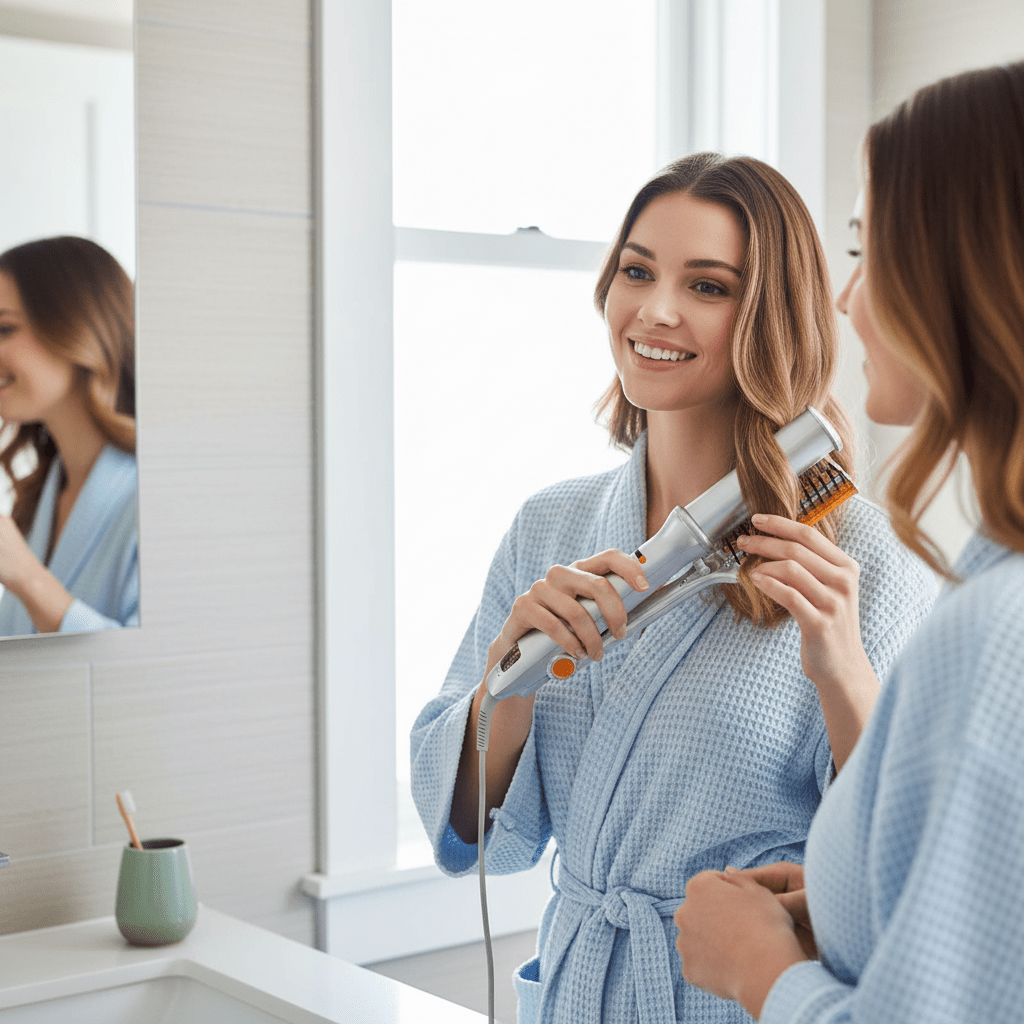 Lisslune | 2-in-1 Rotating Hair Brush for Styling and Smoothing