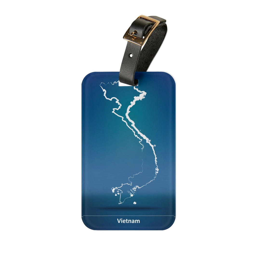 Lisslune | Stylish Acrylic Luggage Tag Set with Custom Leather Strap for Travel Enthusiasts