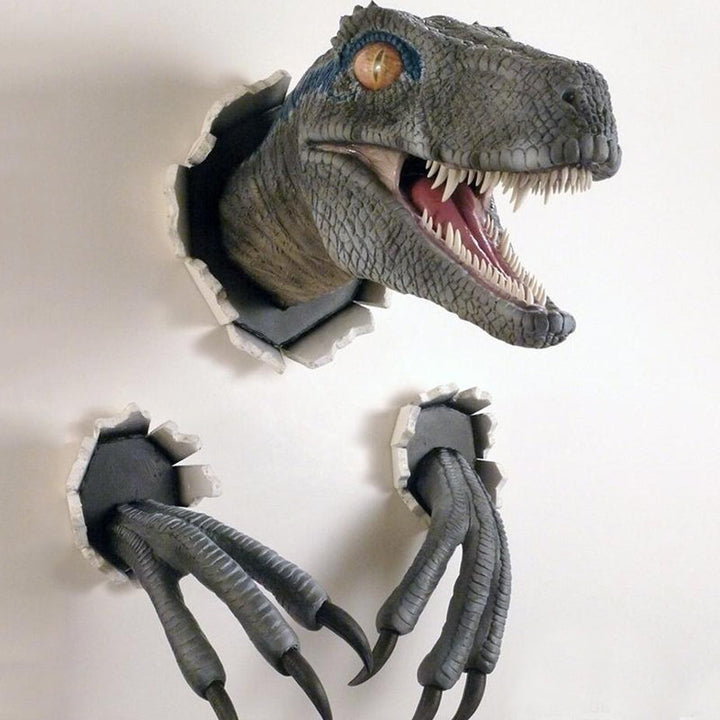 Lisslune | Wall Bursting Velociraptor Decorations