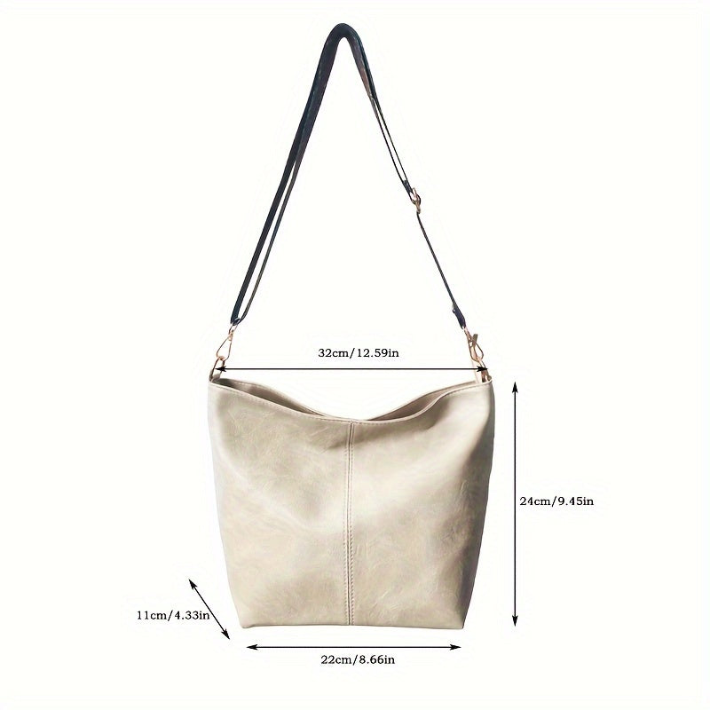 Lisslune | CityPure PU Messengerbag – White Urban Shoulder Bag with Zipper