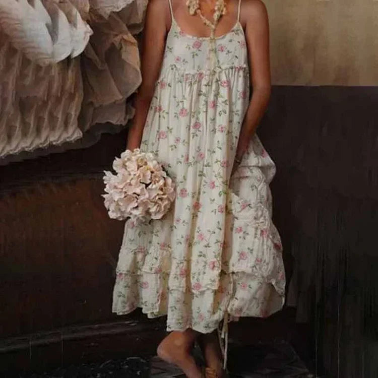 Lisslune | Floral Linen Dress