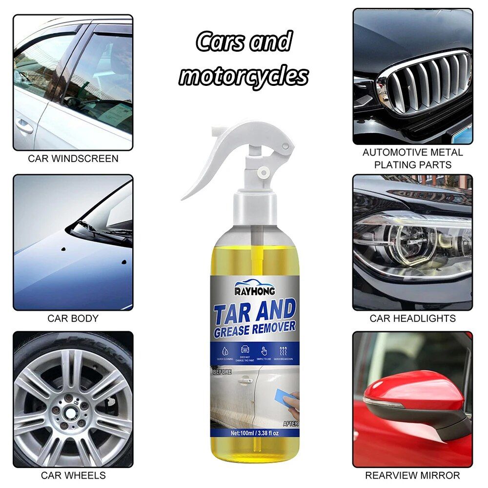 Lisslune | Car Oil, Paint, & Grease Remover Spray - 100ml Solvent-Based Formula