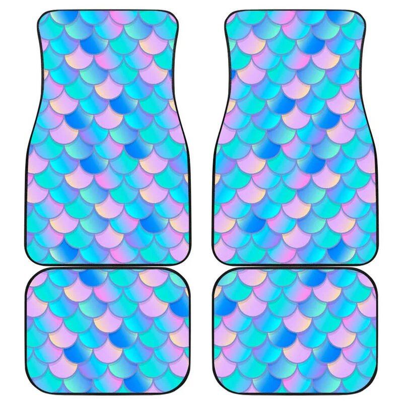 Lisslune | Mermaid Scales Pink Teal Car Mats