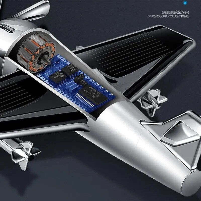 Lisslune | Solar-powered rotating aircraft air freshener and ornament