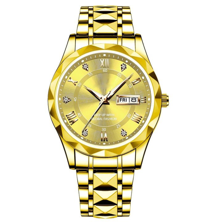 Lisslune | Waterproof Luminous Stainless Steel Two-tone Quartz Men's Watch