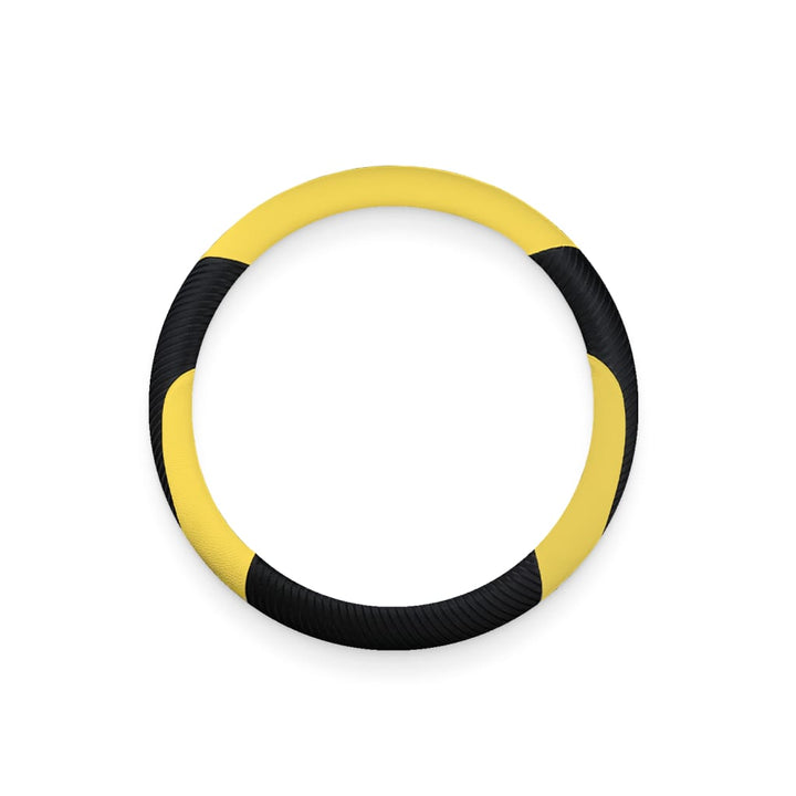 Lisslune | Yellow & Black Soft Steering Wheel Cover