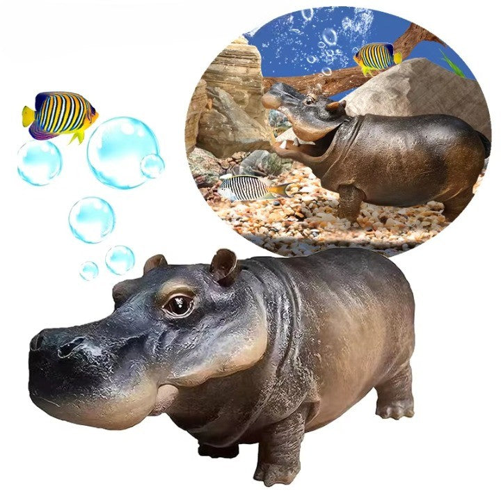 Lisslune | Mini Hippo Decorative Fish Tank Air Bubbler